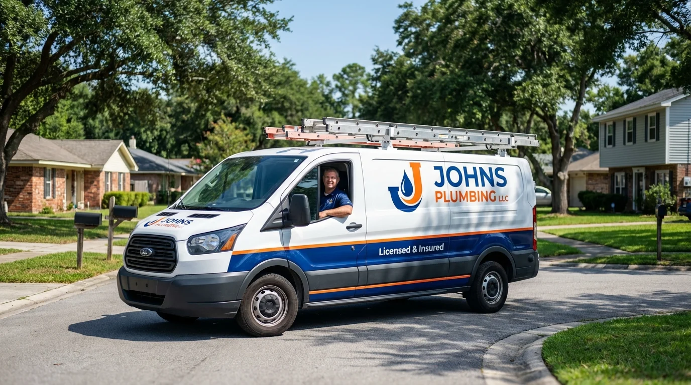 Johns Plumbing LLC service van in Goodlettsville, TN